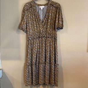 MICHAEL Michael Kors Flower Shirt Skeeve Dress OX